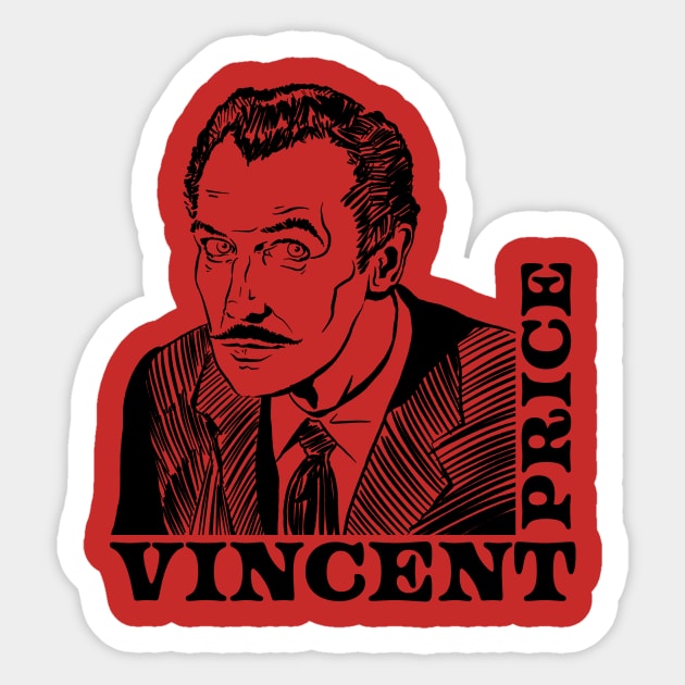 Vincent Price Sticker by Swoody Shop